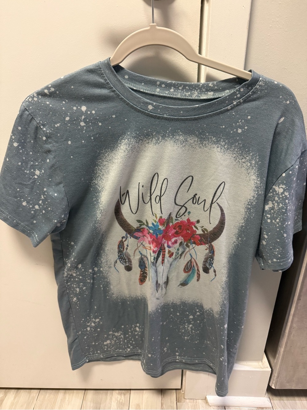 Wild Soul Graphic Tee - Dusty Blue